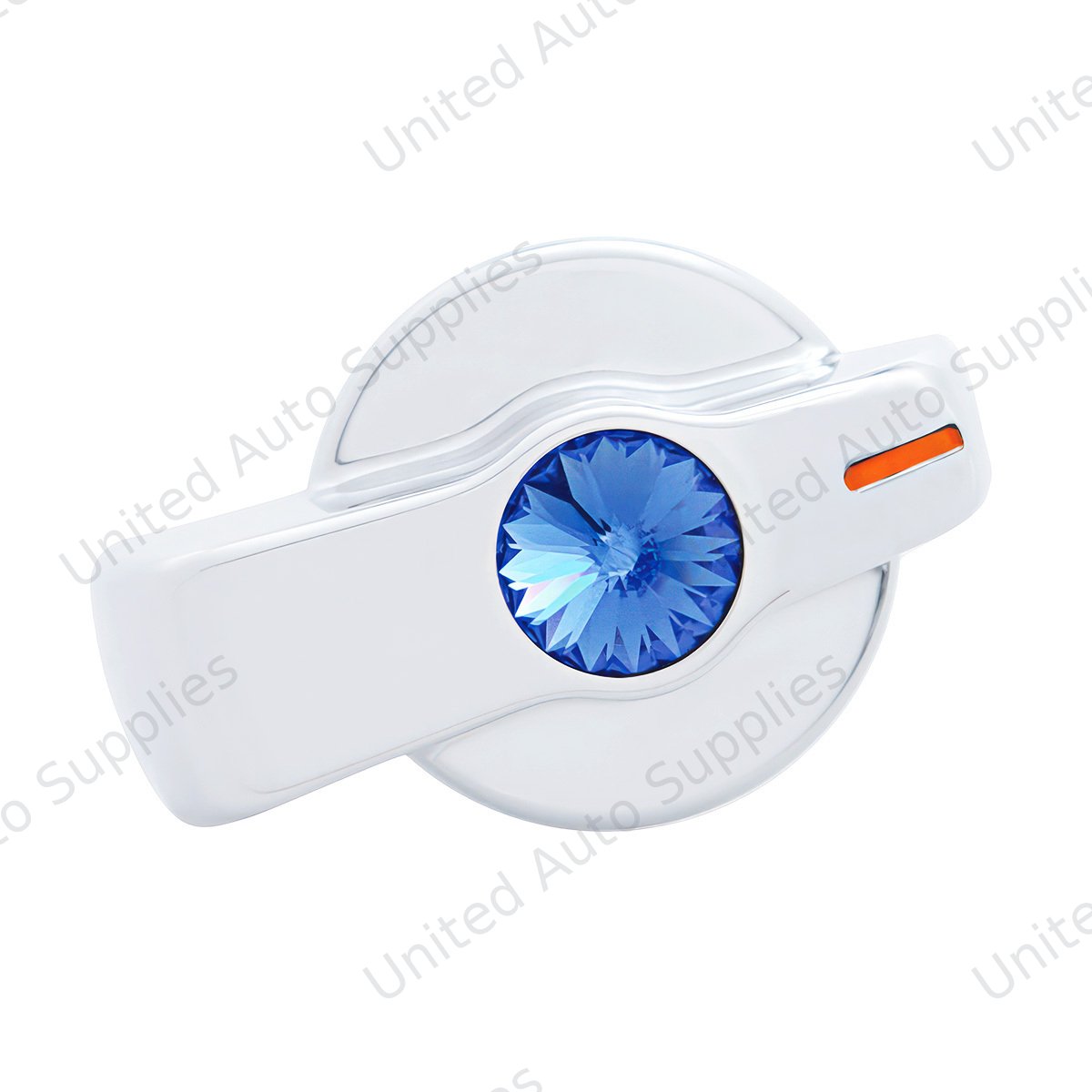 A/C Knob (Newer Model) With Blue Crystal For 2005-2010 Freightliner