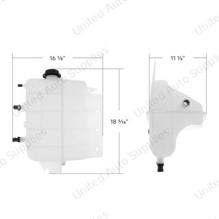 Pressurized Coolant Reservoir & Coolant Level Sensor For 2002-2007 International 9200/9400/9900