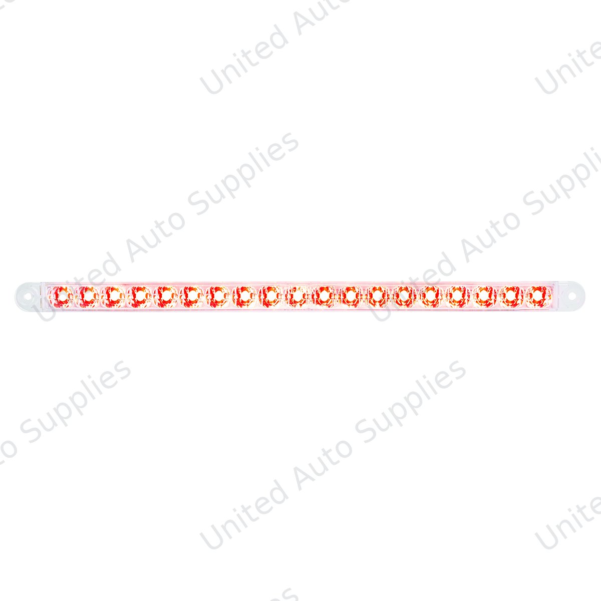19 LED 12" Reflector Light Bar (Stop, Turn & Tail) - Red LED/Clear Lens (Bulk)