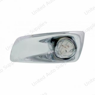 Fog Light Cover With 19 LED Watermelon Light For 2007-17 KW T660 (Driver) - Amber LED/ Clear Lens