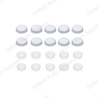 Chrome Plastic Snap-On Screw Head Cover For #6 And #8 Screw (10-Pack)