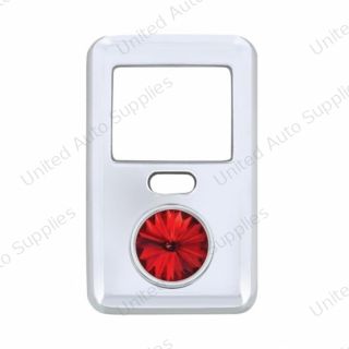 Rocker Switch Cover With Crystal For 1998-2018 Volvo VNL - Red