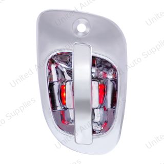 6 Red LED Chrome Door Handle Cover for Freightliner - Passenger