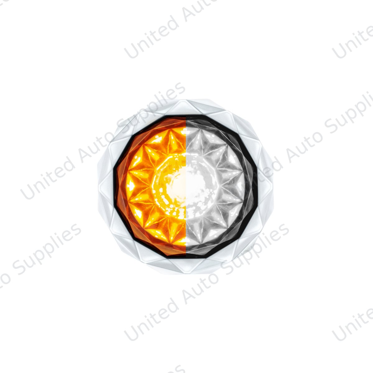 Double Fury 4 LED Dual Function 1-1/8" Crystal Watermelon Light-Amber & White LED