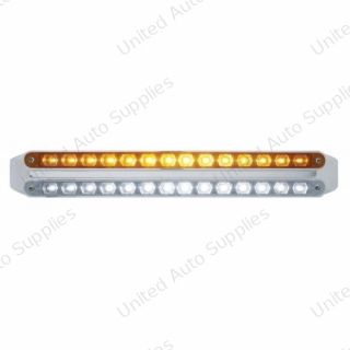 Dual 14 LED 12" Light Bars - Amber & White LED/Amber & Clear Lens