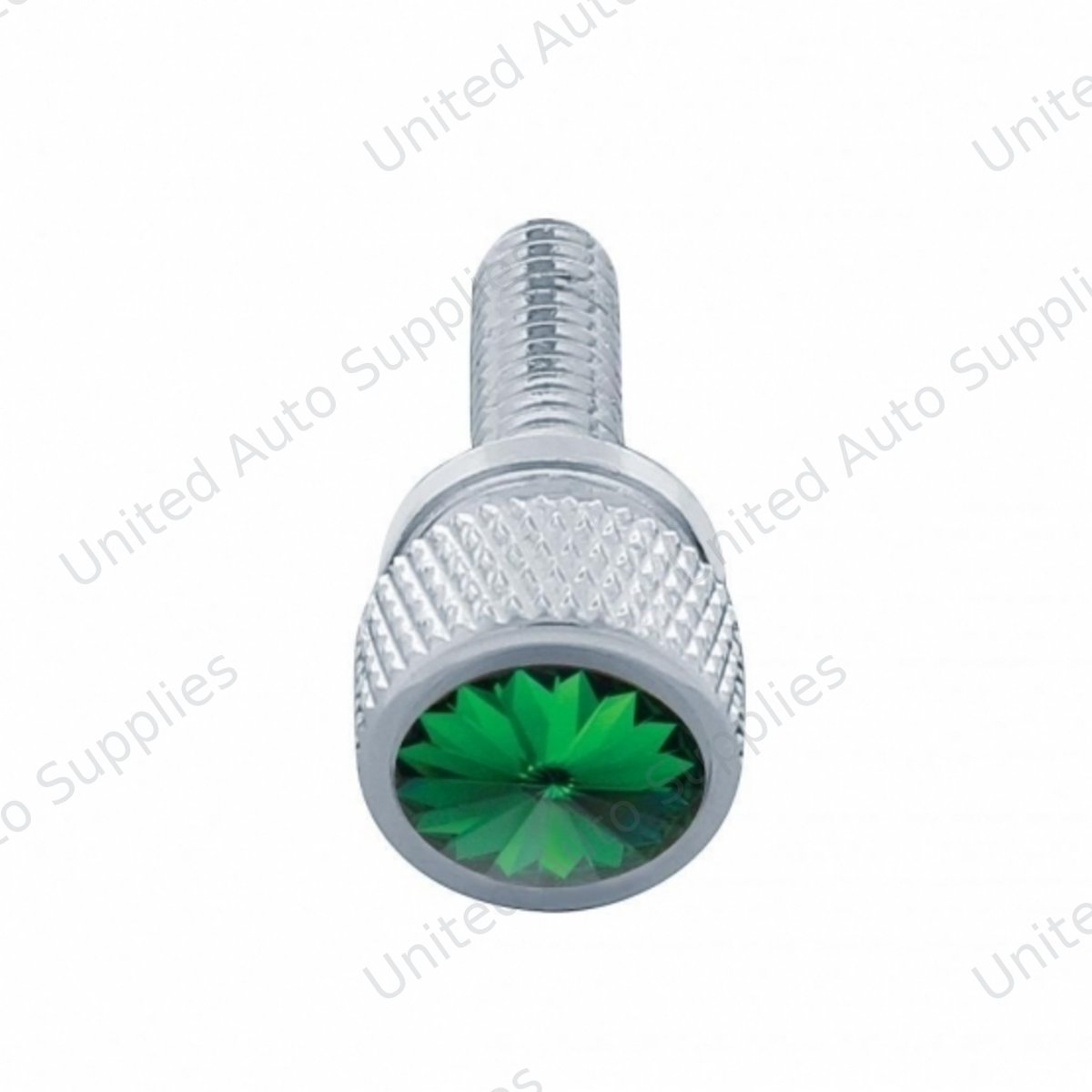3/4" Short M6-1.0 Dash Screw For Kenworth - Green Crystal (12-Pack)