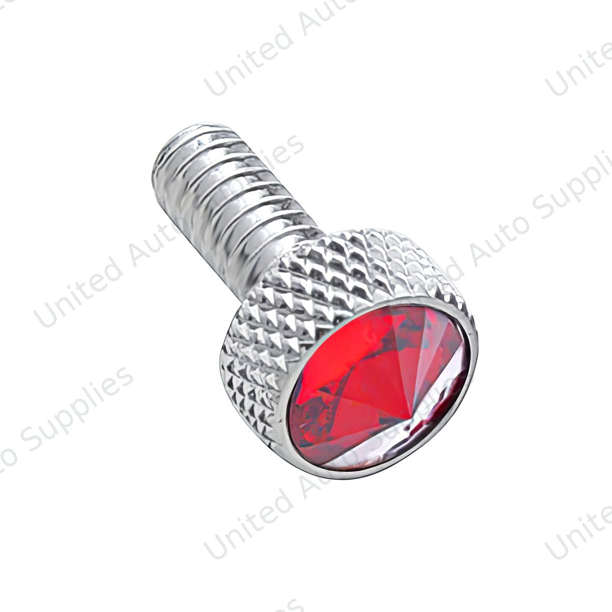 Small Dash Screw With Red Crystal For Peterbilt (2-Pack)