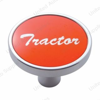 "Tractor" Short Air Valve Knob - Red Aluminum Sticker