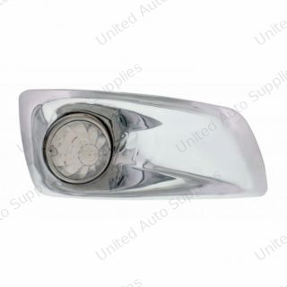 Fog Light Cover With 17 Amber LED Hi/Lo Watermelon Light For 2007-17 KW T660- Passenger -Clear Lens
