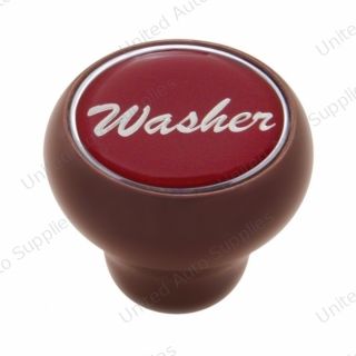 "Washer" Wood Deluxe Dash Knob - Red Glossy Sticker