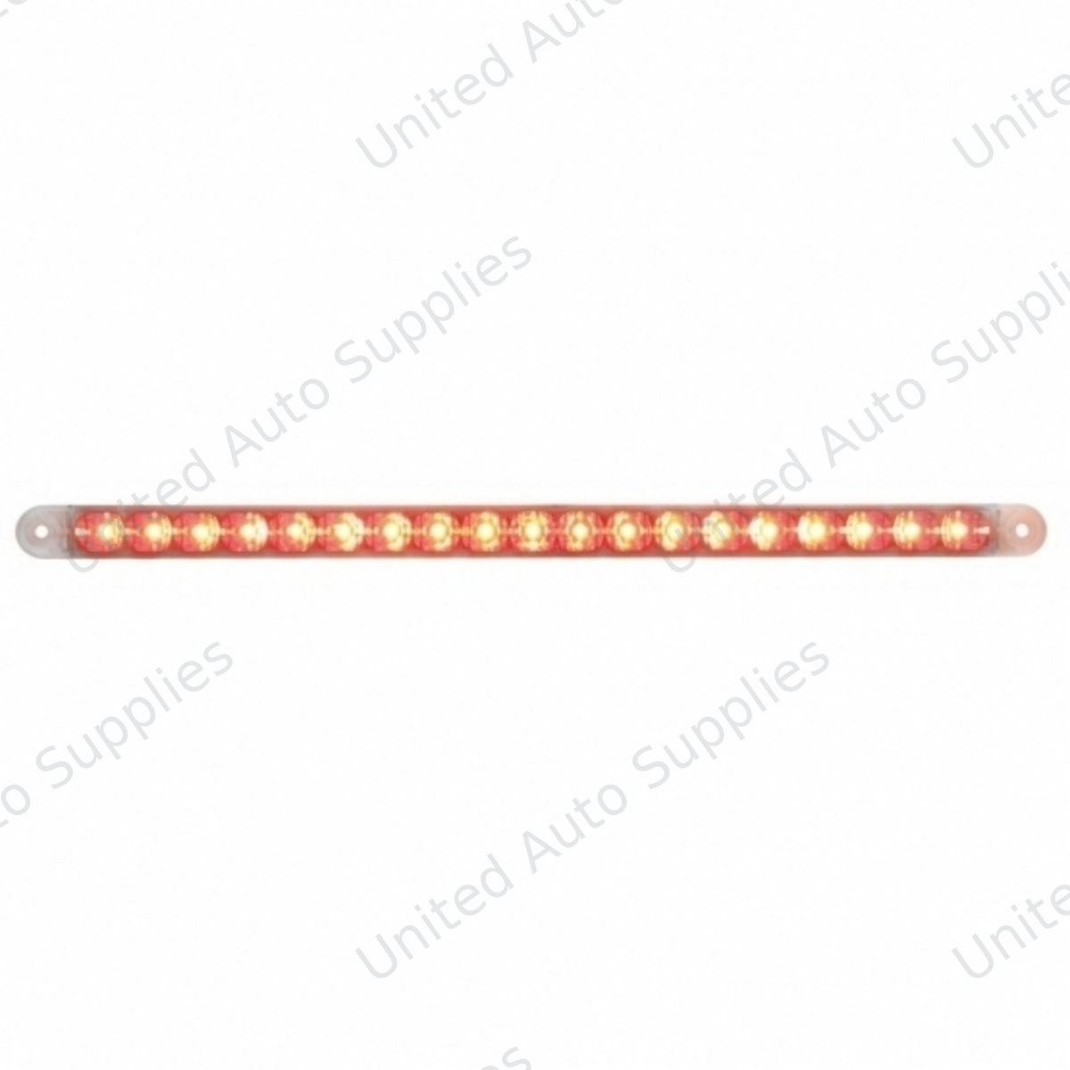 19 LED 12" Reflector Light Bar (Stop, Turn & Tail) - Red LED/Clear Lens
