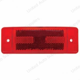 16 LED Rectangular Clearance/Marker Light With Reflex Lens - Red LED/Red Lens