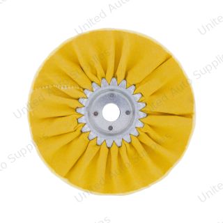6" Yellow Treated Airway Buff - 5/8" & 1/2" Arbor