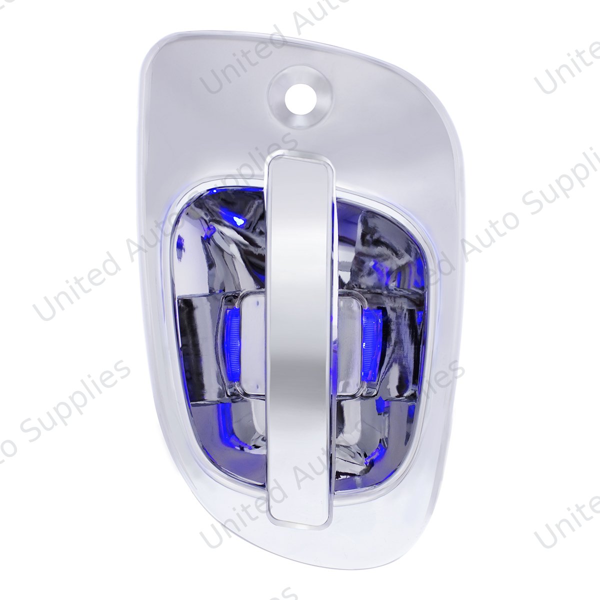 6 Blue LED Chrome Door Handle Cover for Freightliner - Passenger