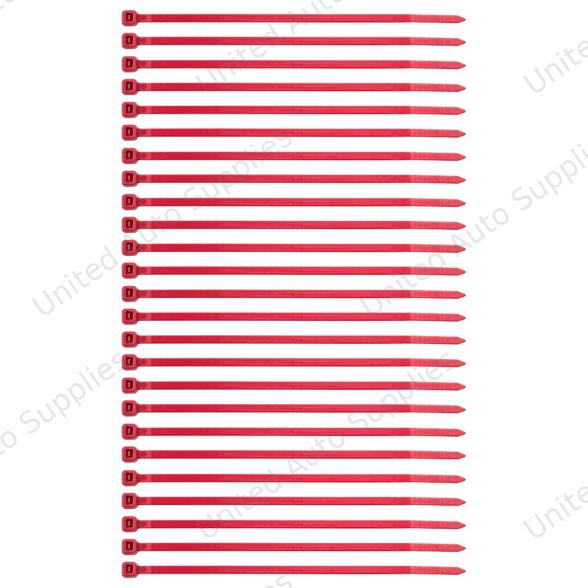 5.5" Red Nylon Cable Zip Ties 40 Lbs (25-Pack)
