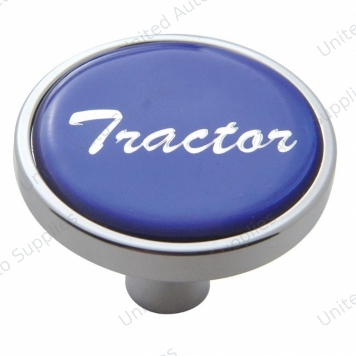 "Tractor" Short Air Valve Knob - Blue Glossy Sticker
