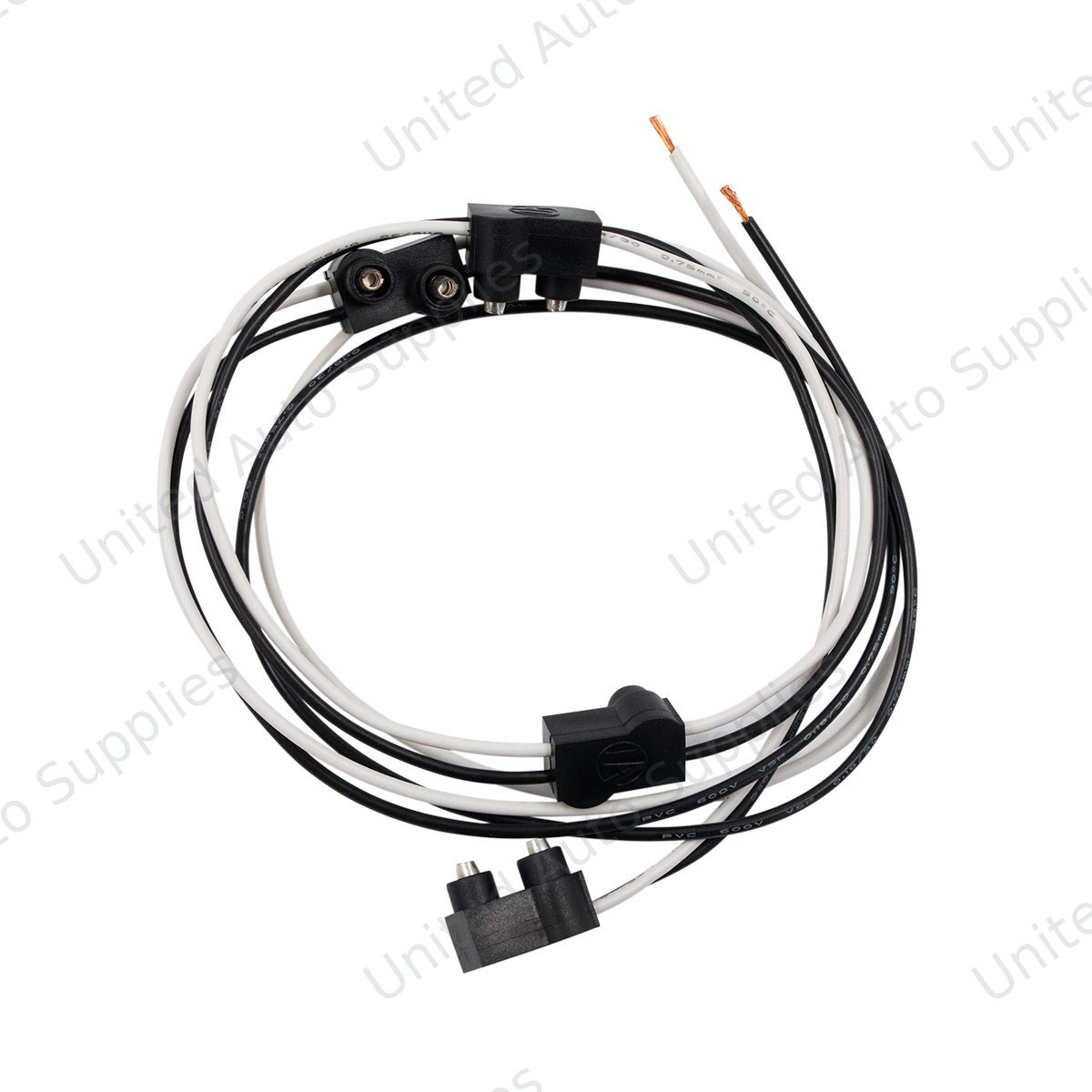2 Prong Plug Wiring Harness With 4 Plugs & 7" Lead