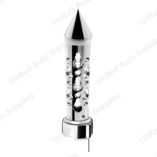 Brooklyn Spike Gearshift Knob With LED 9/10 Speed Adapter - Chrome/White LED