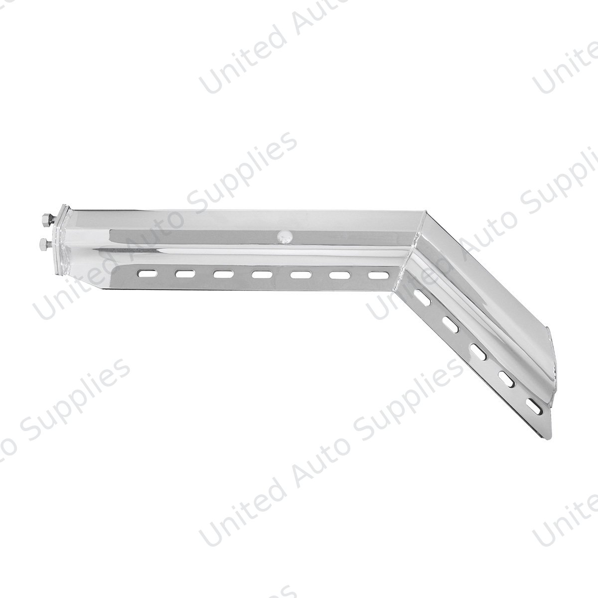 30" Chrome 45-Degree Angled Heavy Duty Mud Flap Hangers - 1-1/8" Bolt Pattern (Pair)
