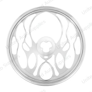 18" Chrome Aluminum "Blaze" Style Steering Wheel