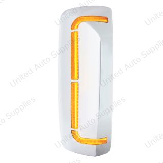59 LED Chrome Mirror Cover With Sequential LED For 2012-2024 Volvo VNL - Passenger