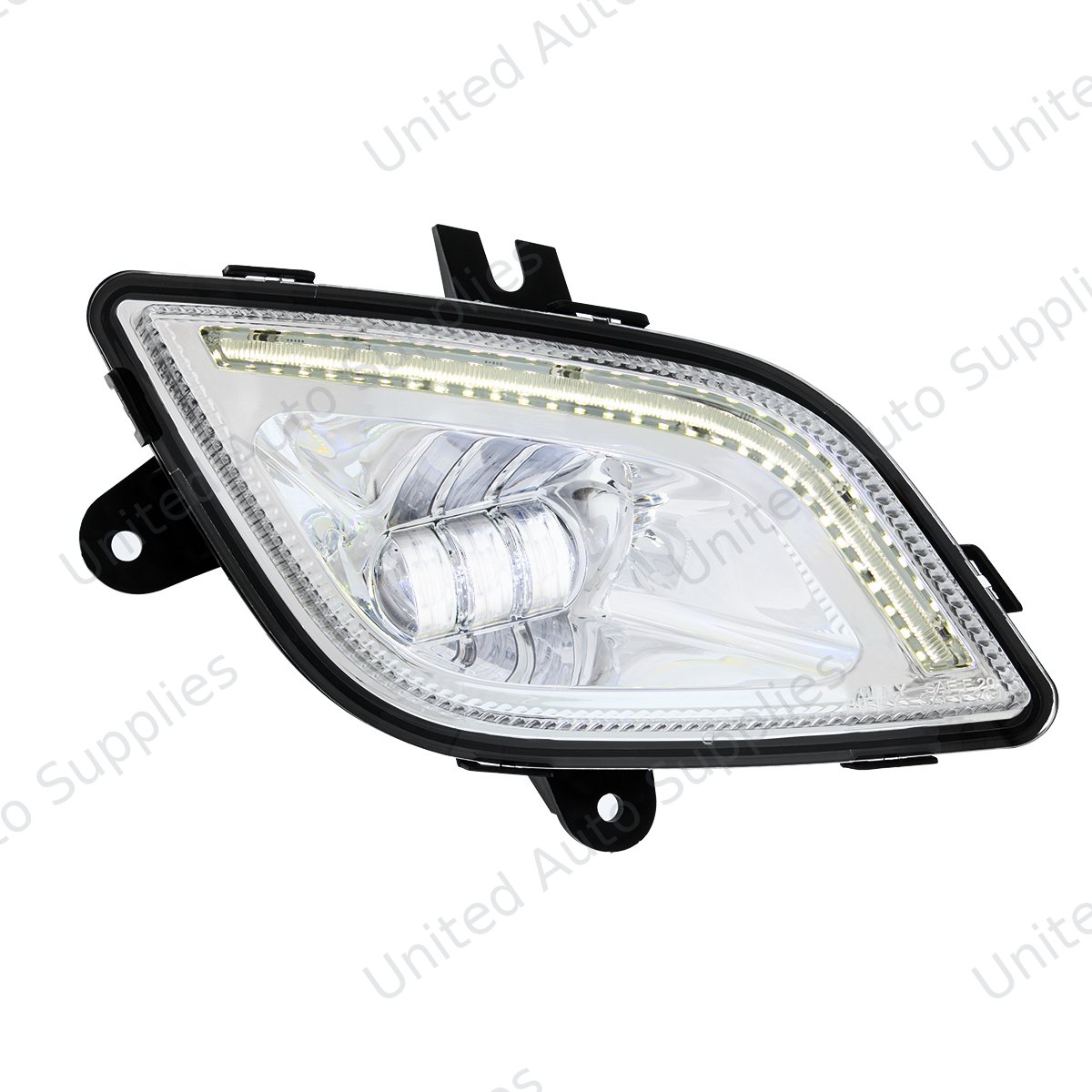 34 LED Chrome Fog Light With LED Light Bar For 2018-2024 Freightliner Cascadia - Passenger