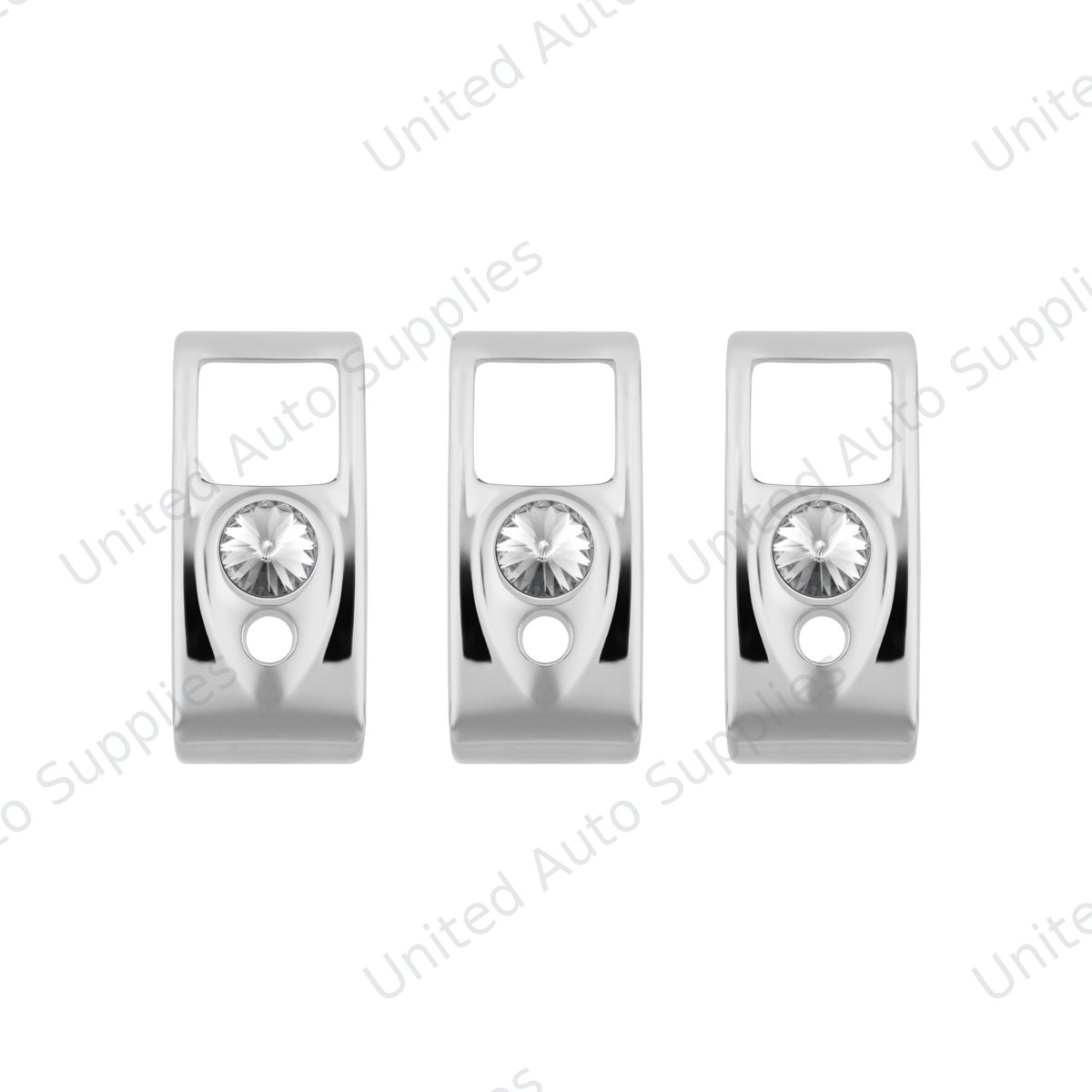 Rocker Switch Cover With Clear Crystal For 2006+ Kenworth (Card Of 3)