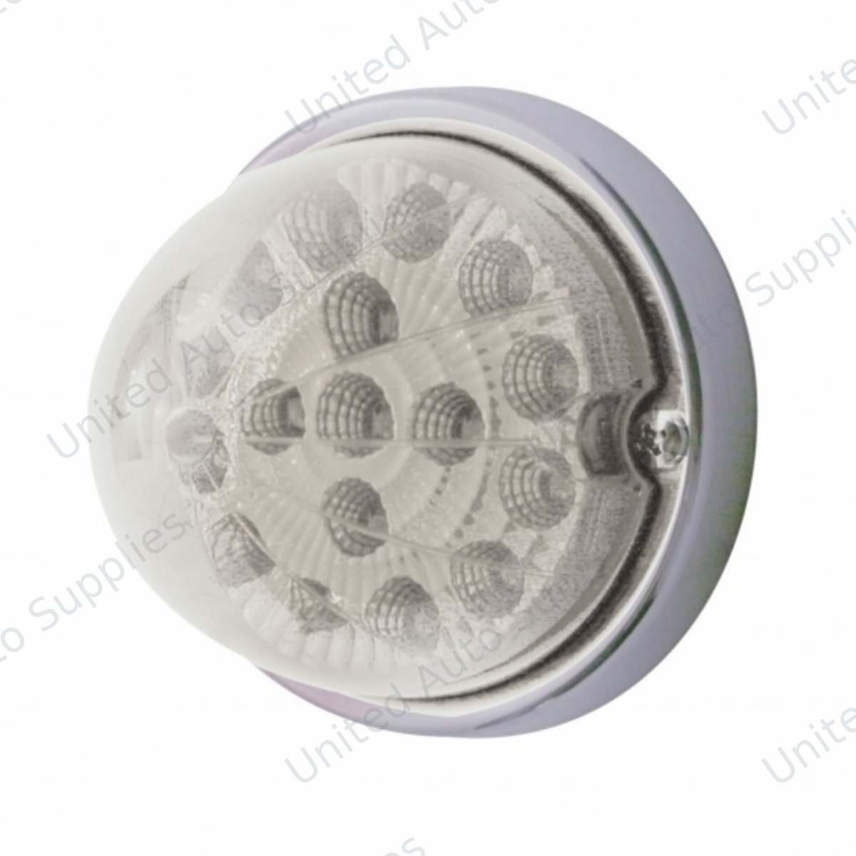 17 LED Watermelon Clear Reflector Flush Mount Kit - Amber LED/Clear Lens