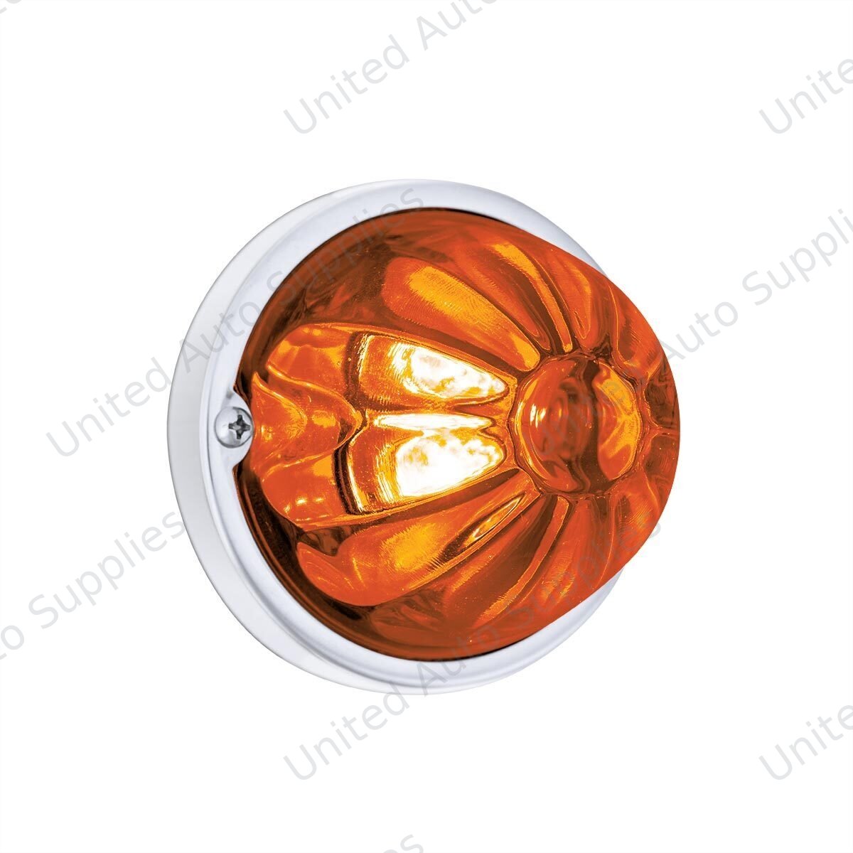 Glass Watermelon Light Kit With 4 LED Light-Amber LED/Dark Amber Lens