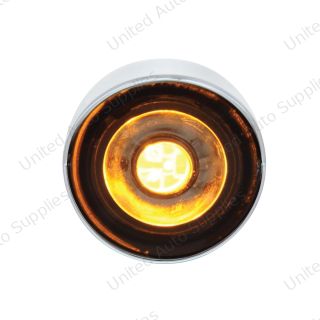 3 LED 1" Dual Function Auxiliary/Utility Light With Visor - Amber LED/Clear Lens