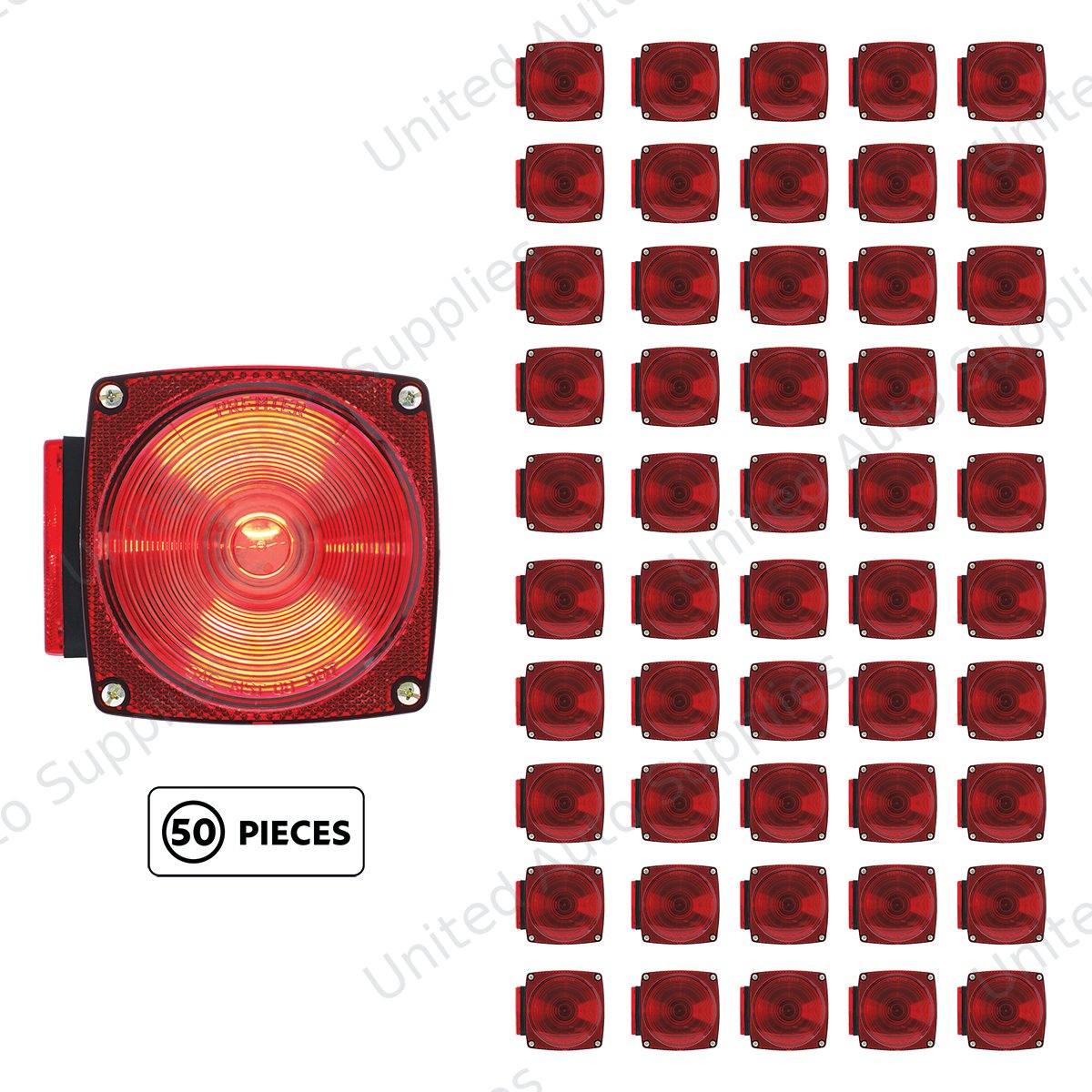 Under 80" Wide Combination Trailer Light With License Light (50 Pcs)