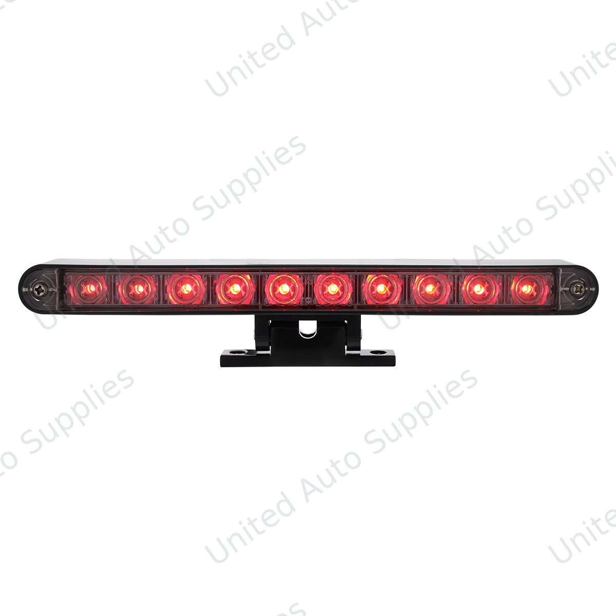 10 LED Dual Function 3rd Brake Light With Black Swivel Pedestal Base - Red LED/Clear Lens