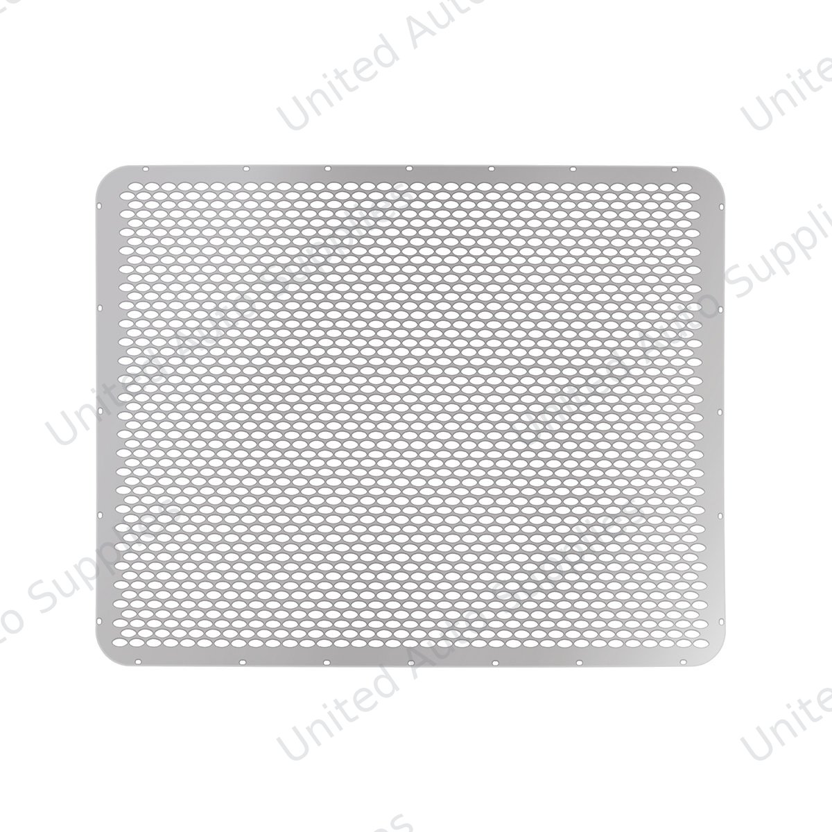 304 Stainless Grille Mesh For Peterbilt 379 With Short Hood - Alternating Oval Holes