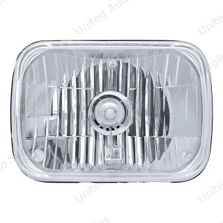 5" X 7" Crystal Rectangular Headlight, Glass Lens