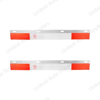 Aluminum Straight Conspicuity Reflector Top Flap Plate (Pair)