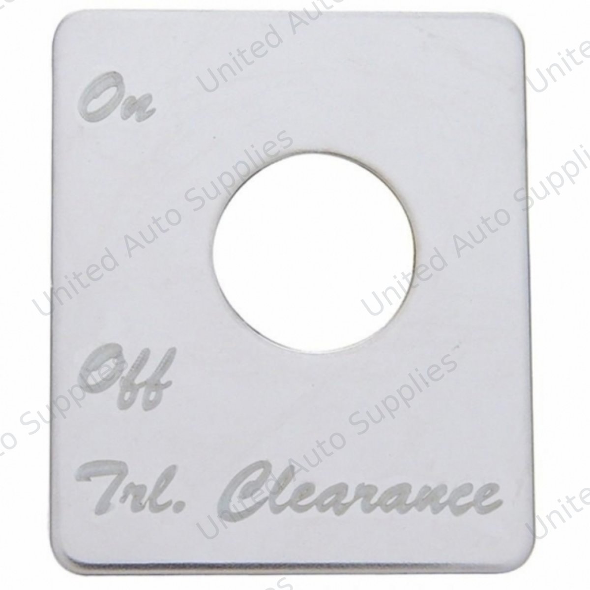 Stainless Steel Switch Name Plate For Peterbilt - Trailer Clearance