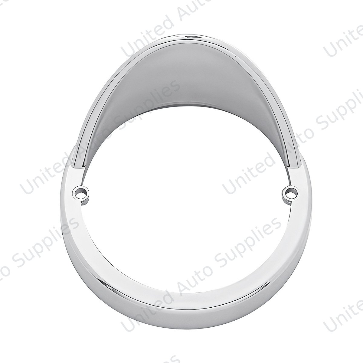 Chrome Plastic Cab Light Bezel With Visor For United Pacific Watermelon And Beehive Style Lights
