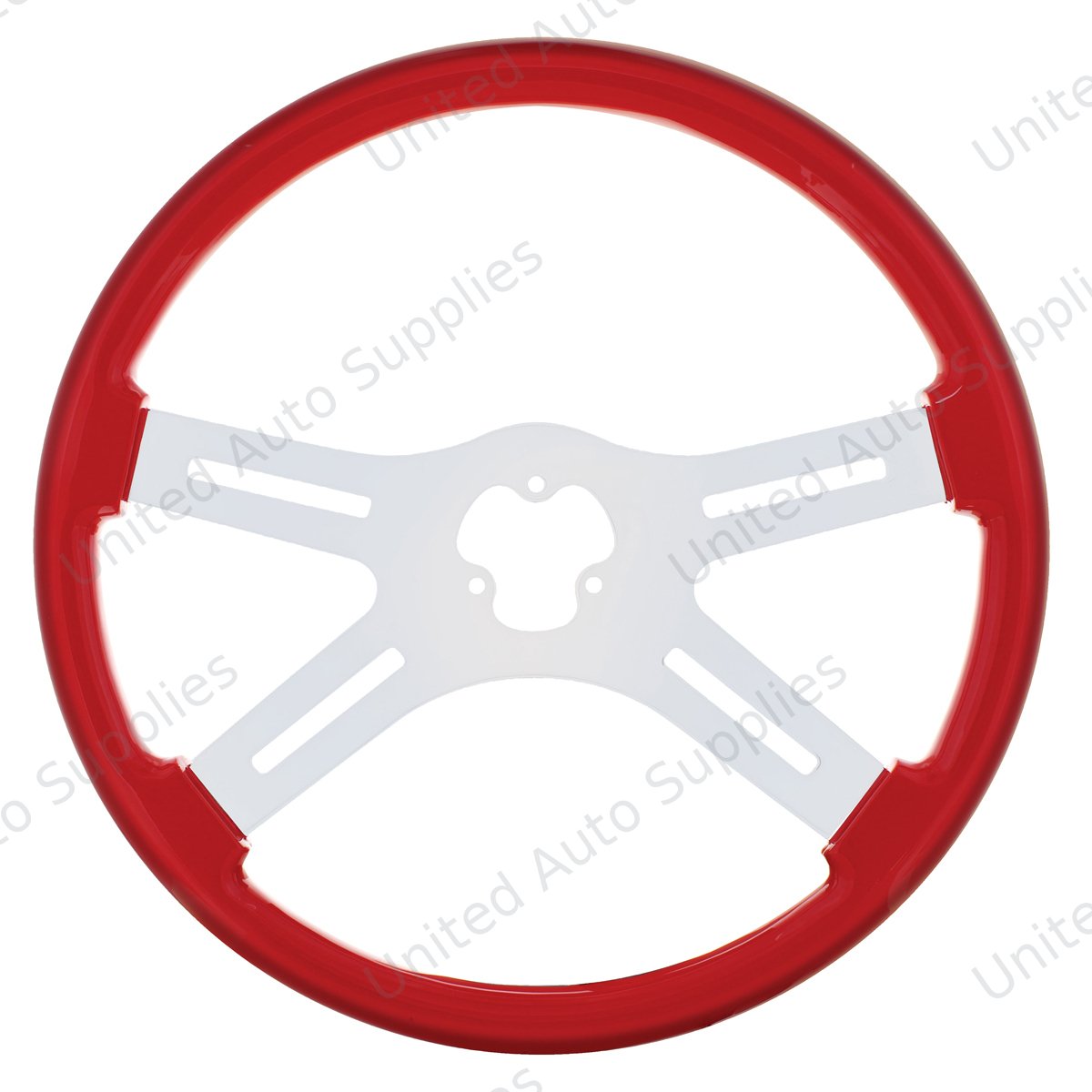 18" Color 4 Spoke Steering Wheel - Indigo Red
