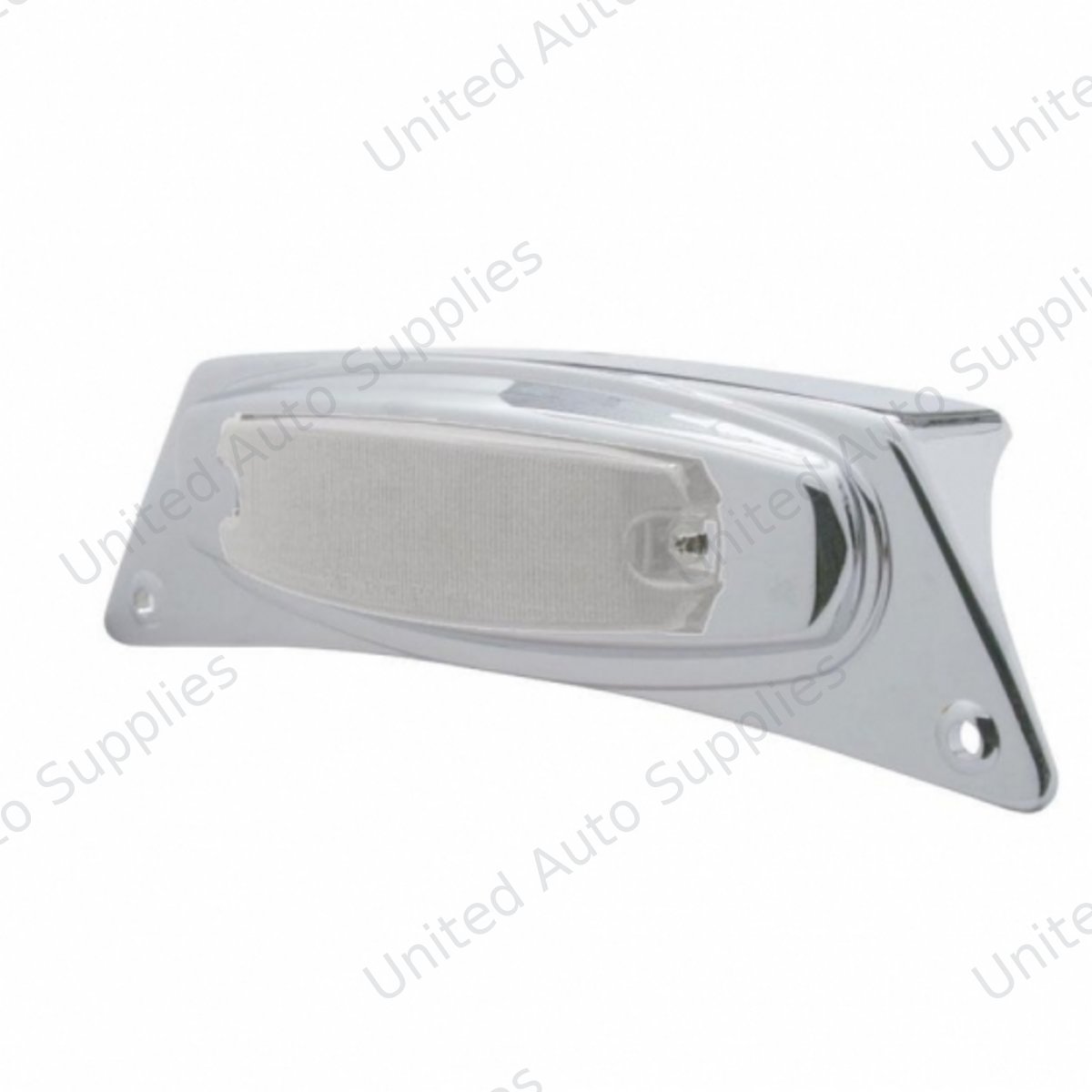 Chrome Fender Light Bracket With 12 LED Light - Amber LED/Clear Lens