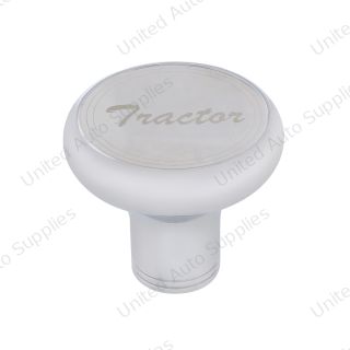"Tractor" Deluxe Air Valve Knob - Stainless Plaque With Cursive Script