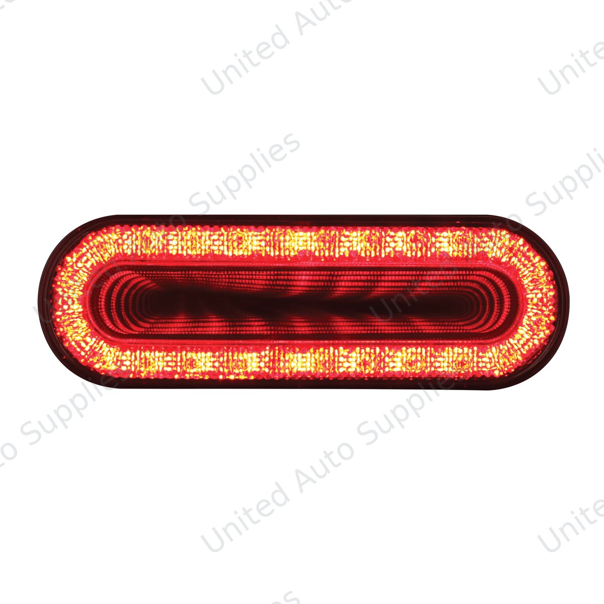 Mirage 24 LED 6" Oval Stop/Turn/Tail Light - Red LED/Clear Lens