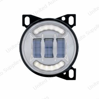 18 LED Fog Light With LED Light Bar For Peterbilt 579 (2012-2021) & Kenworth T660 (2007-2017)-Chrome