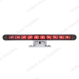 10 LED Dual Function 3rd Brake Light With Chrome Swivel Pedestal Base - Red LED/Clear Lens