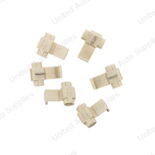 18-14 AWG White Mid-Line Tap Connector w/ No Stop (6-Pack)