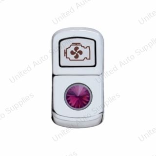 "Engine Fan" Rocker Switch Cover With Purple Crystal