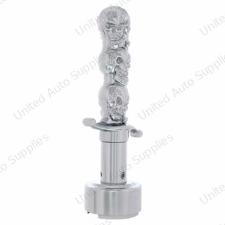Skull Dagger Gearshift Knob With 13/15/18 Speed Adapter - Chrome