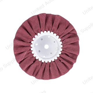 6" Red Treated Airway Buff - 5/8" & 1/2" Arbor