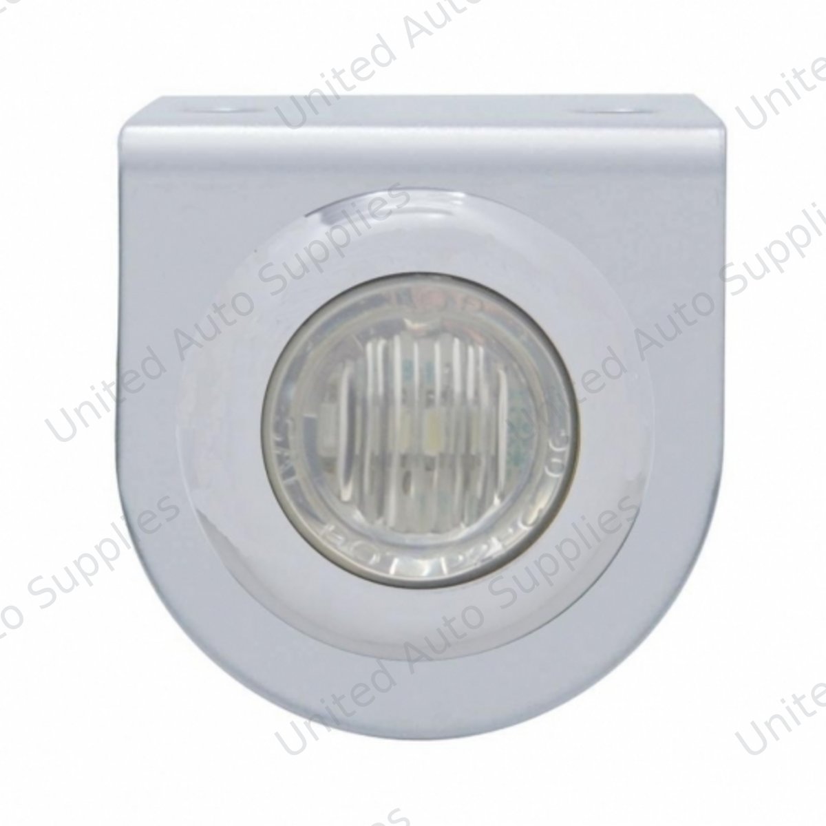 Stainless Light Bracket With 3 LED 3/4" Mini Light - Red LED/Clear Lens