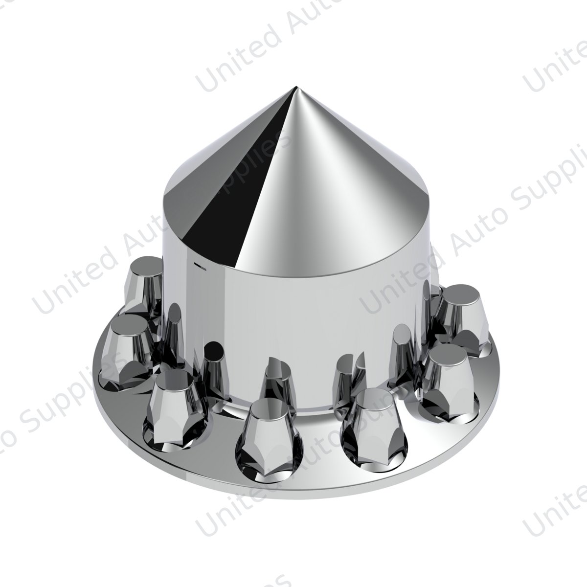 Spike Rear Axle Cover With 33mm Flat Top Thread-On Nut Covers - Chrome