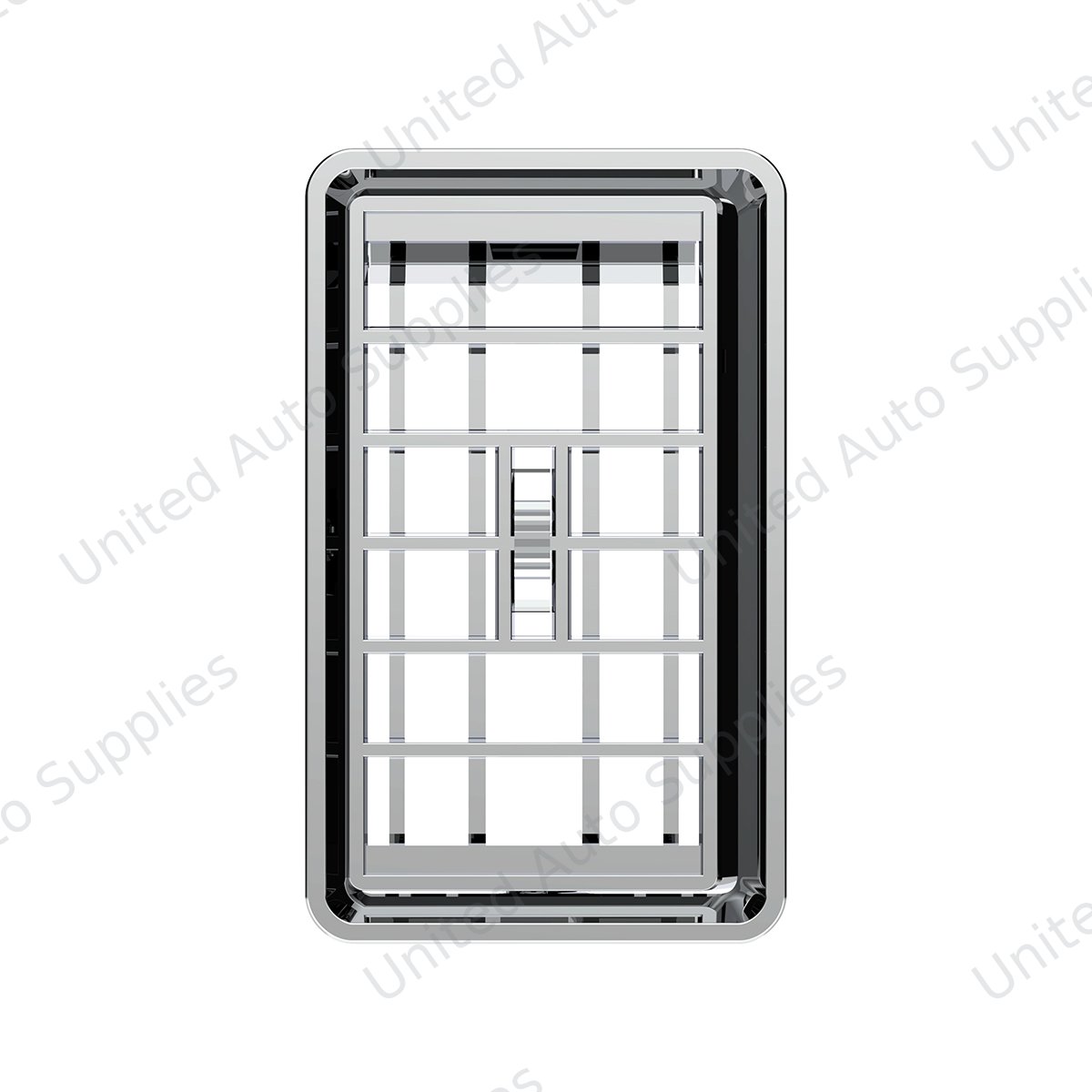 Chrome Plastic A/C Vent With Cross Grids for 1989-2010 Freightliner FLD/Classic - Driver